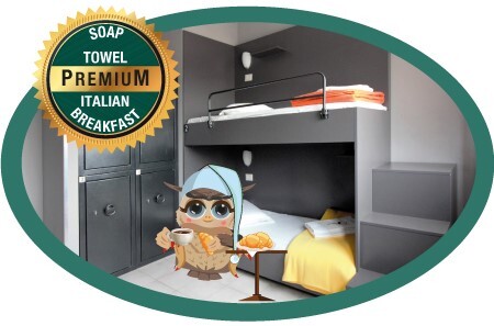 $PEEDY BED - Dormitorio Misto - 8 Persone - Letto Singolo - Bagno Privato